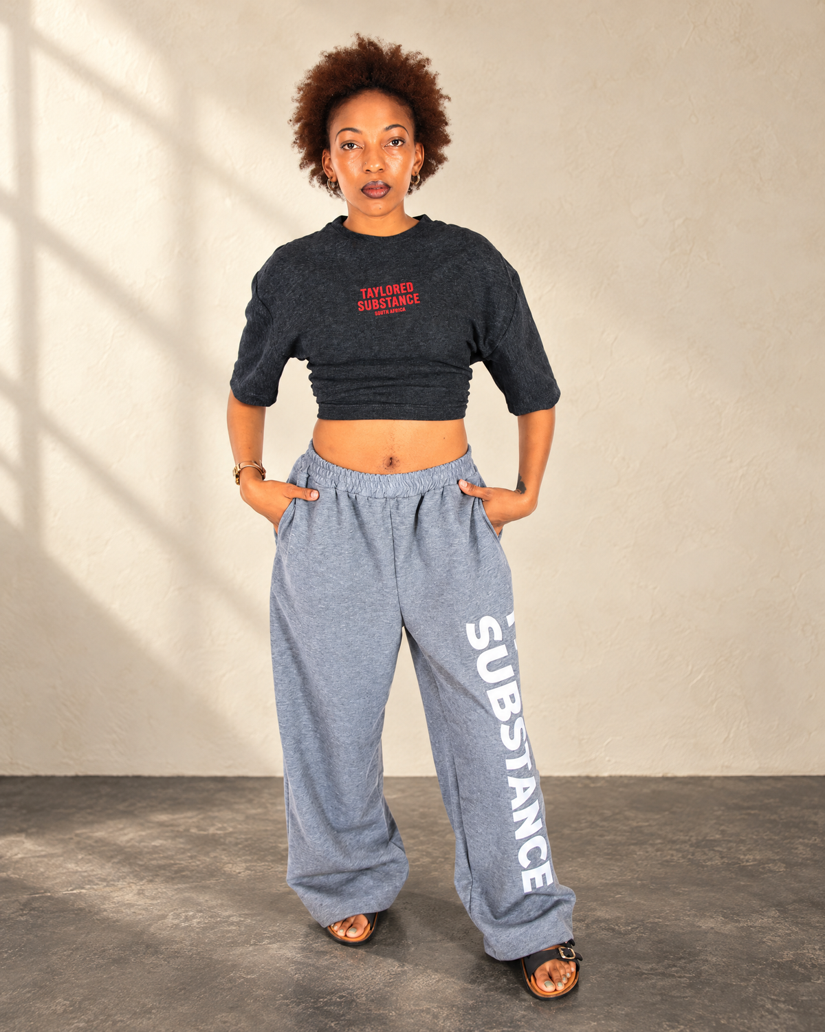 Grey Tapered Sweatpants