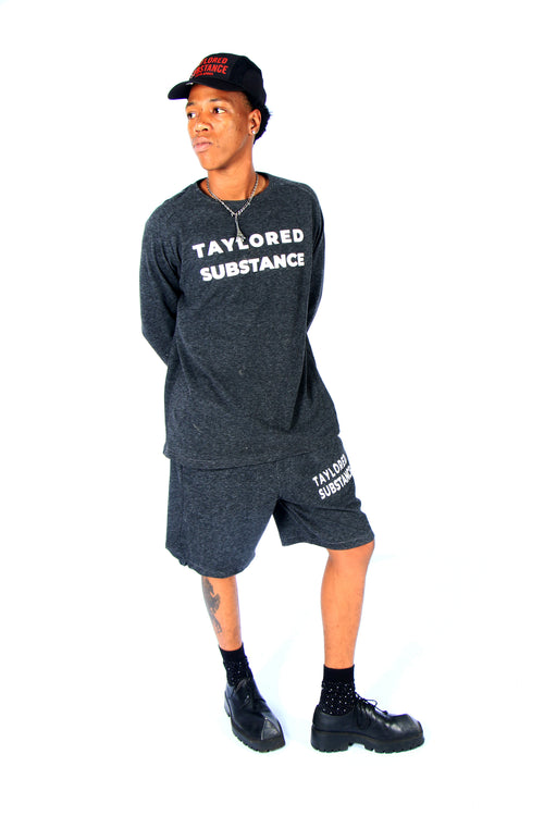 Charcoal Set | TS Sweater & Shorts Co-ord