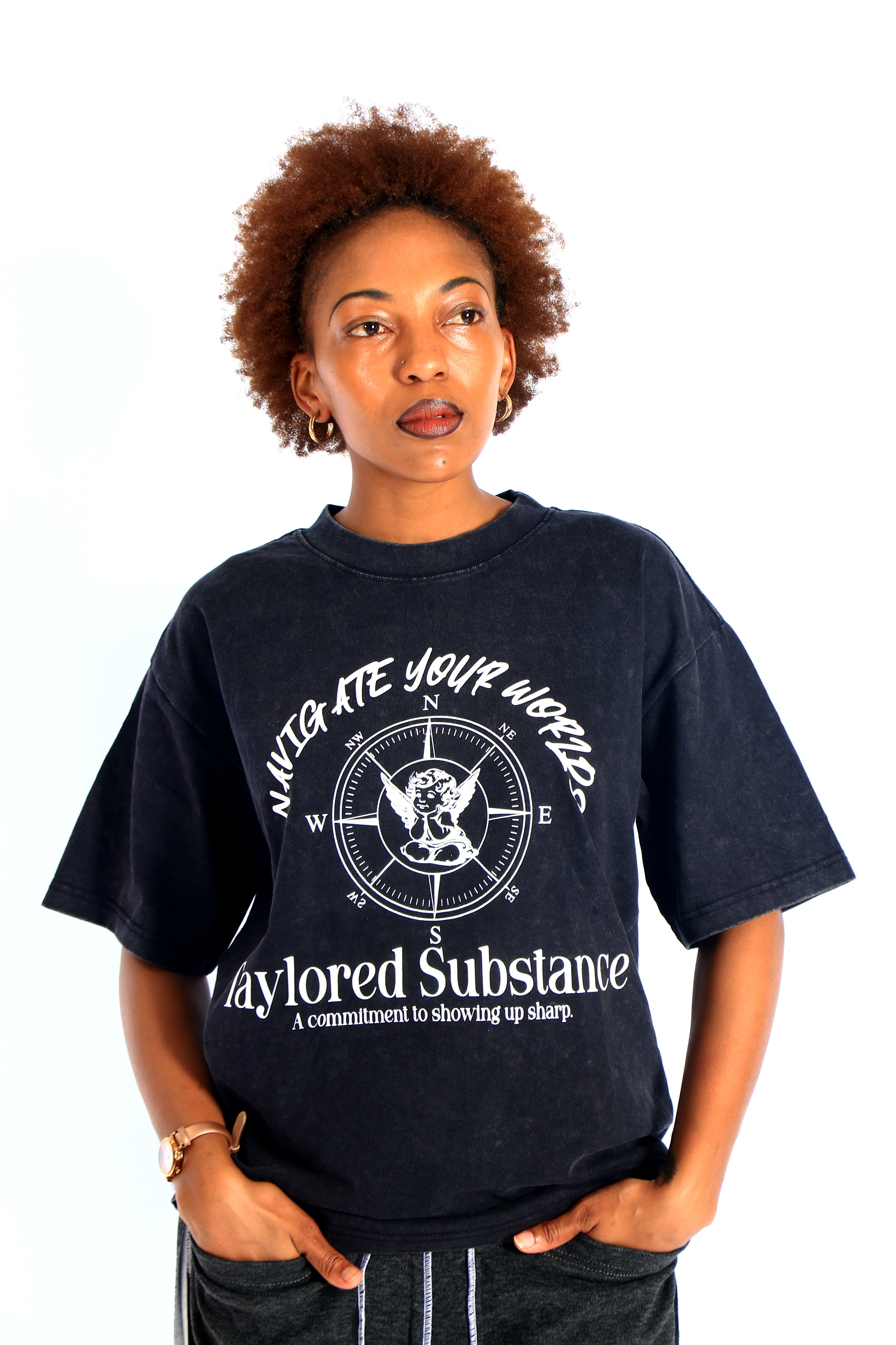 State to State Stone Washed Tee — R1,300