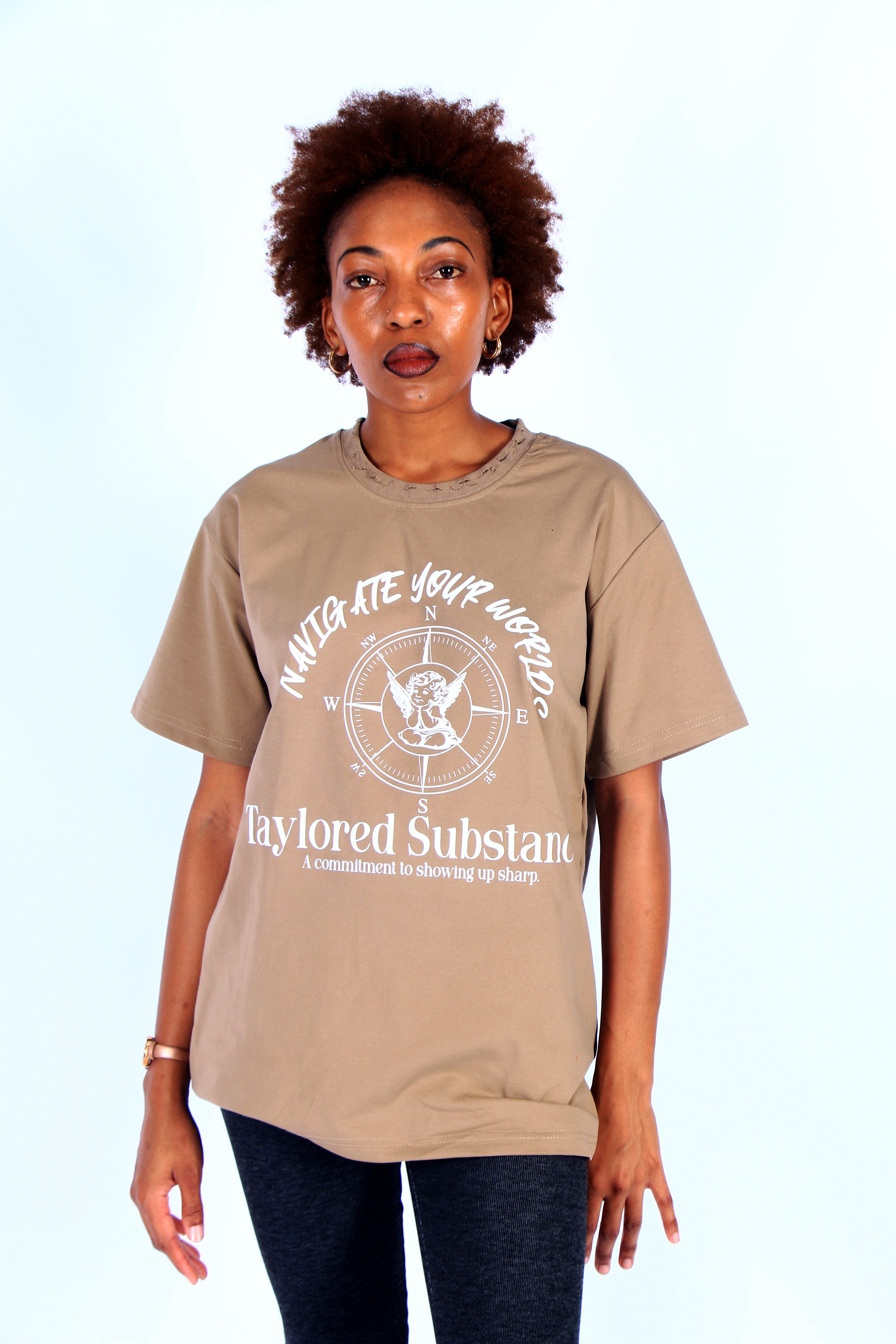 Navigate Your Worlds Tee — Sand
