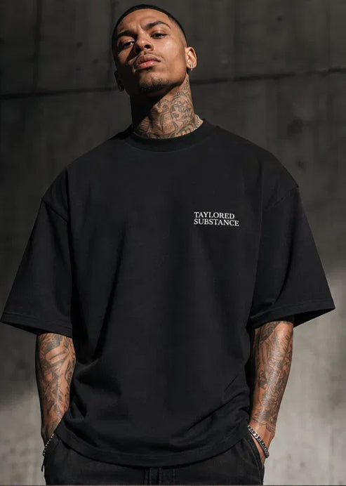 TS Monogram Tee — Black