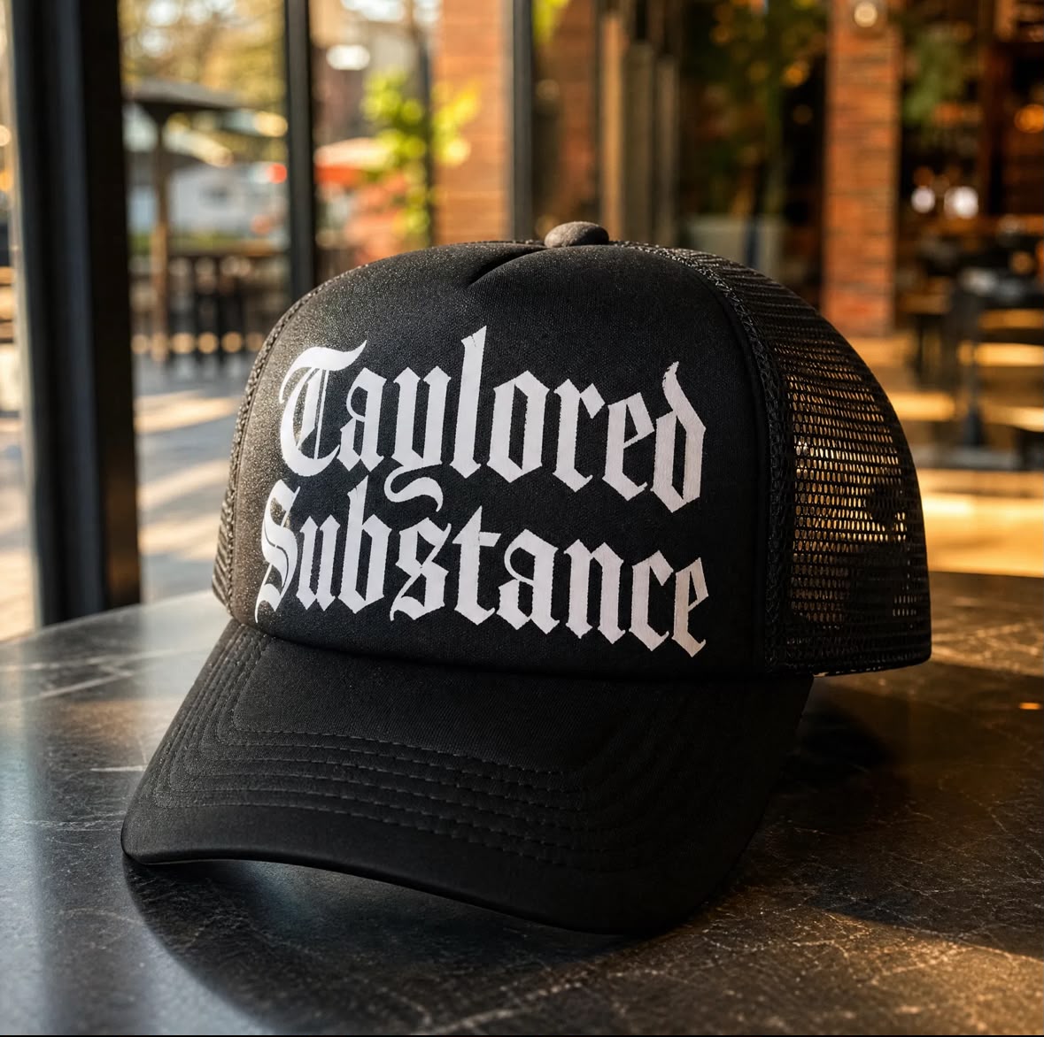 Taylored Substance Black & White Trucker Cap | South African Streetwear