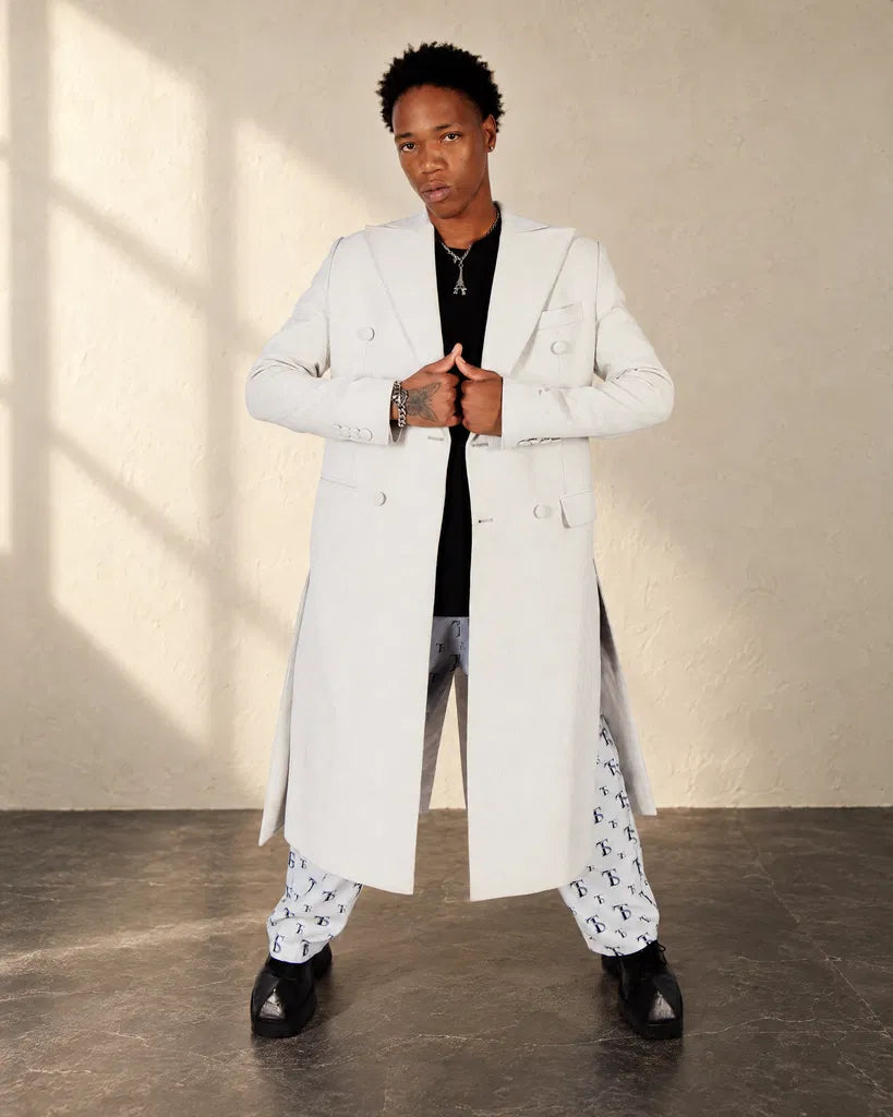 Monogram Trench Coat — Cream